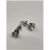 Image 3 : 1.0 carat solitaire stone .925 silver stud earring set