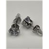 Image 5 : 1.0 carat solitaire stone .925 silver stud earring set