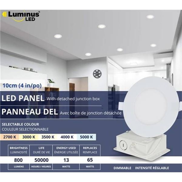 Luminus 4-inch LED Panel Light 8-Pack