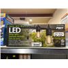 Image 2 : FEIT Electric 48ft LED String Lights with 9ft String Light Poles 2-pack