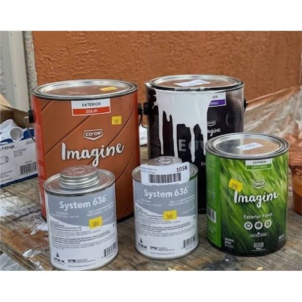 Paints and PVC Cement Lot