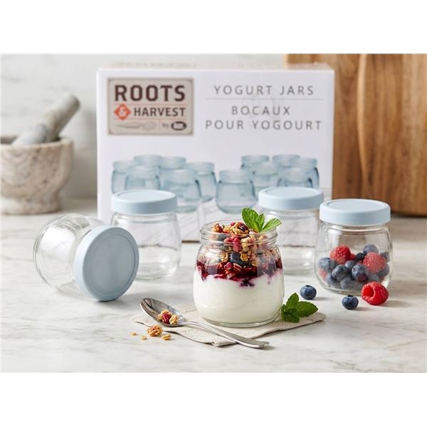 Roots & Harvest Yogurt Jars Set of 12 (4 oz)