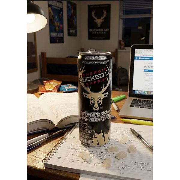 Bucked Up White Gummy 355mL Energy Drink x 11
