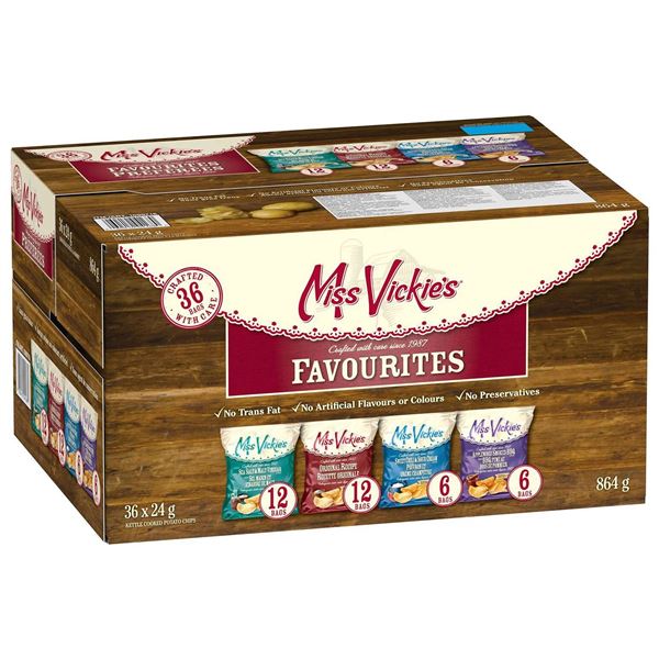 Miss Vickie's Favourites Potato Chips 36-Pack