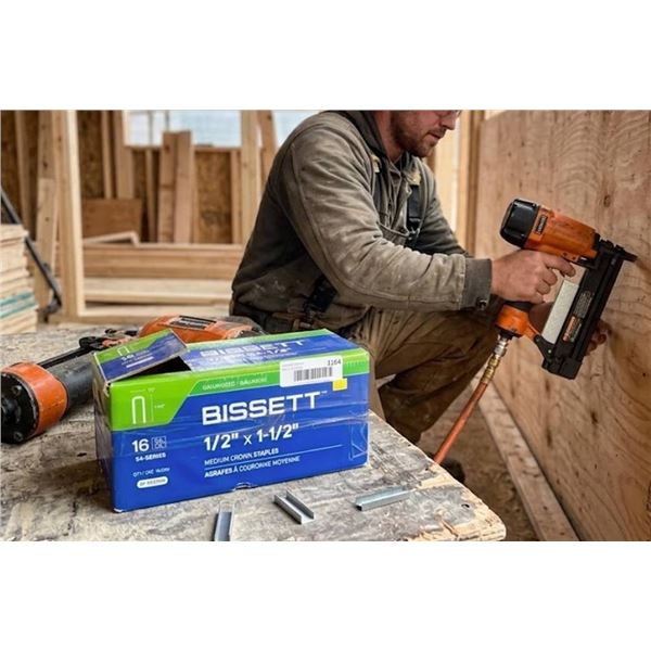 Bissett 16GA 1/2" x 1-1/2" Medium Crown Stapl