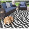 Image 1 : Outdoor Area Rug Black and White