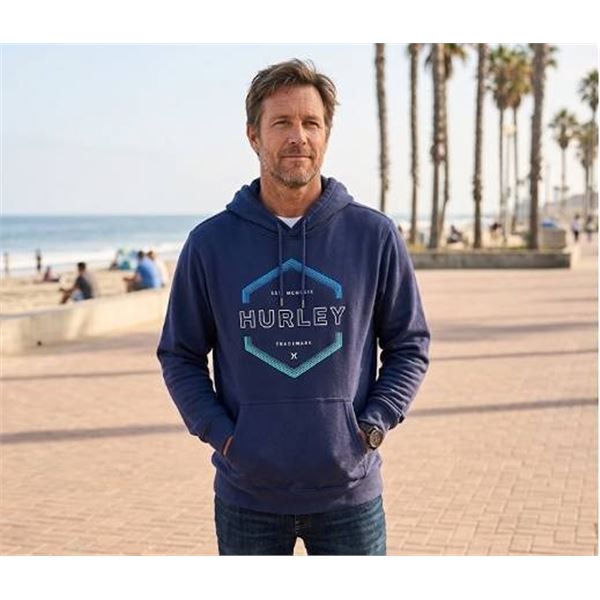 Hurley Navy Blue Pullover Hoodie, Size M