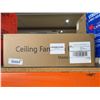 Image 2 : Linboro Low Profile Ceiling Fan Black