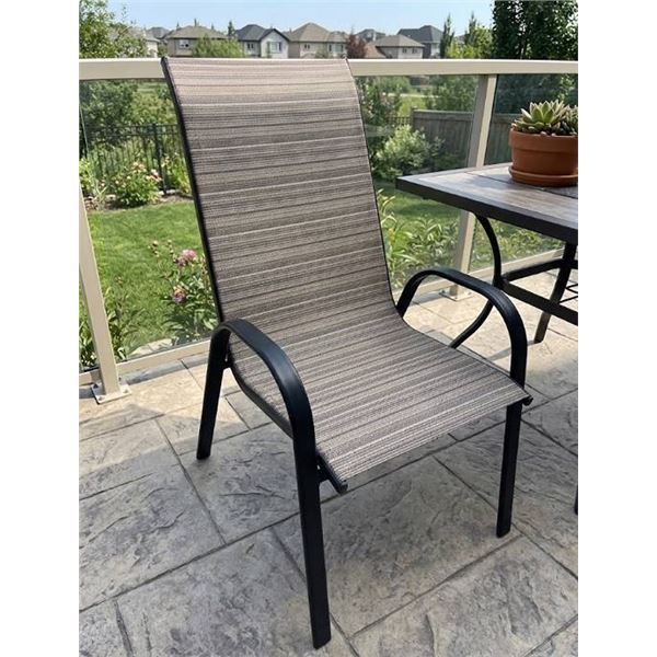 Modern Metal and Fabric Lounge Chair
