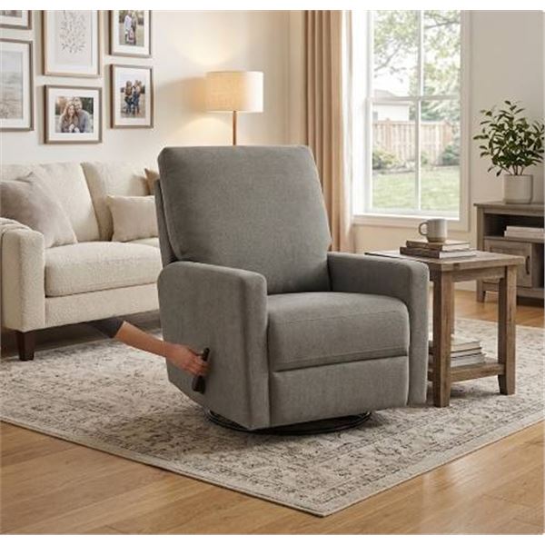 True Innovations Fabric Swivel Glider Recline