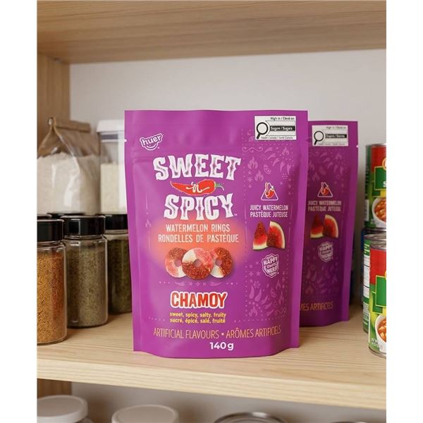 Huer Sweet n' Spicy Watermelon Rings 12 x 140g