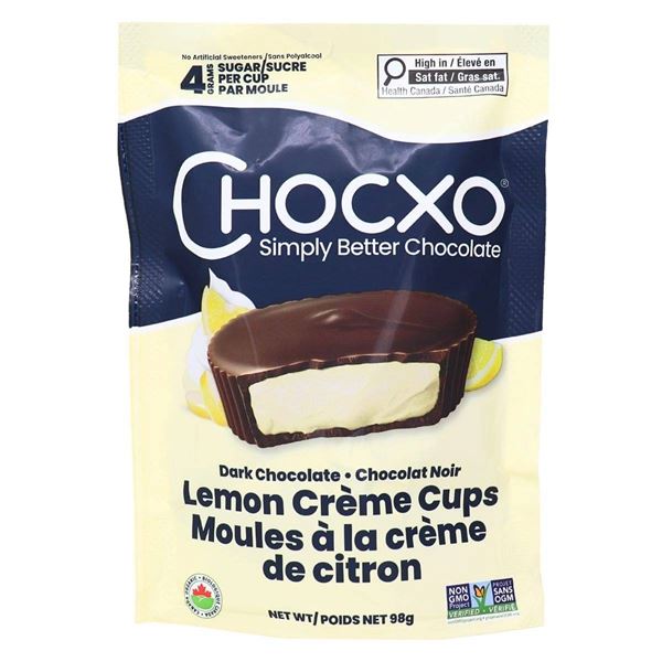 Chocxo Dark Chocolate Lemon CrÃ¨me Cups 6x98g