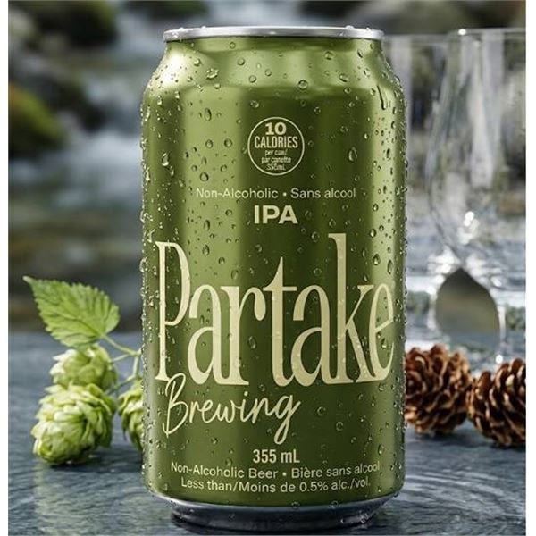 Partake Brewing IPA Non-Alcoholic Beer, Lot of 2x4x355ml