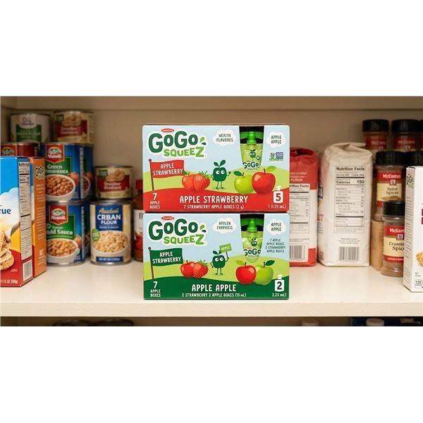 GoGo squeeZ Apple & Apple Strawberry Pouch Boxes, 9 Total