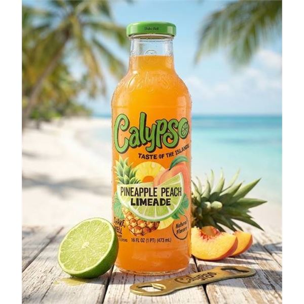 Calypso Pineapple Peach 12 x 473mL Bottles