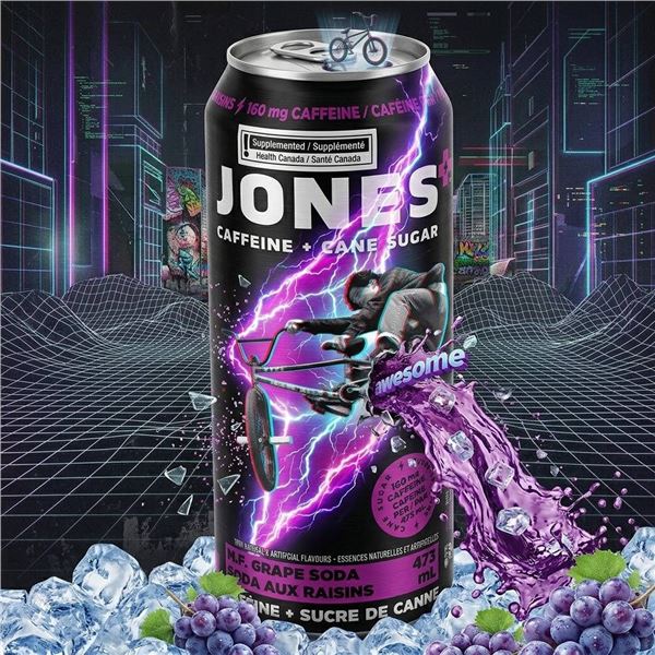 Jones Grape Soda 10x473ml Cans