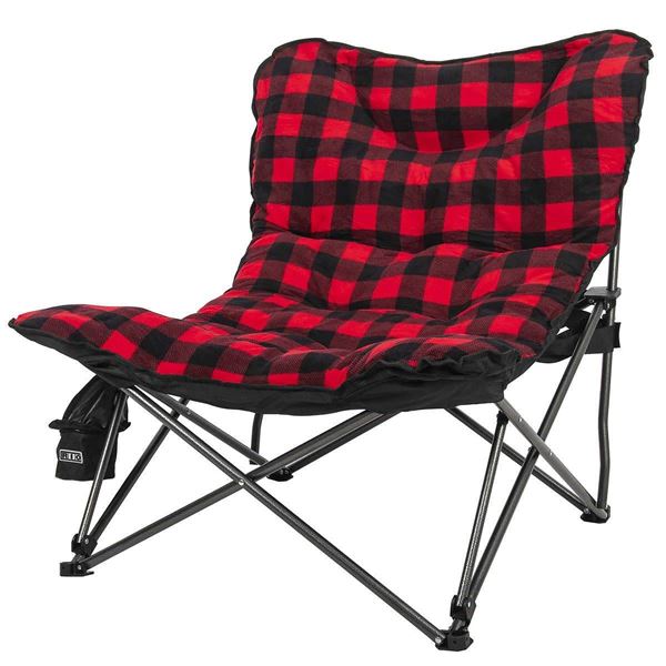 RIO Folding Butterfly Chair Plaid Fabric