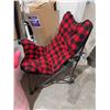 Image 3 : RIO Folding Butterfly Chair Plaid Fabric