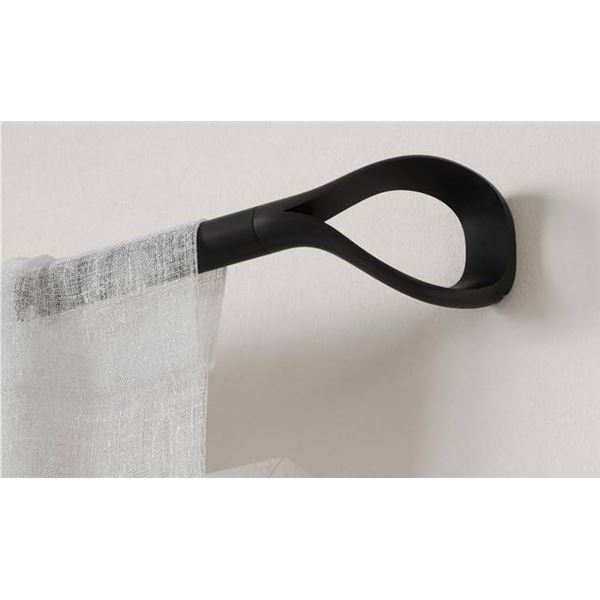 Umbra Loop Curtain Rod, 42-120 Inch, Black