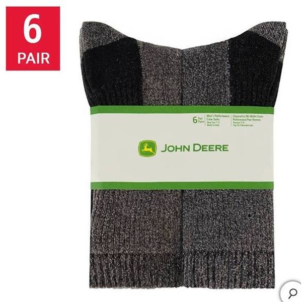 John Deere Men's Workwear Socks 6-Pack