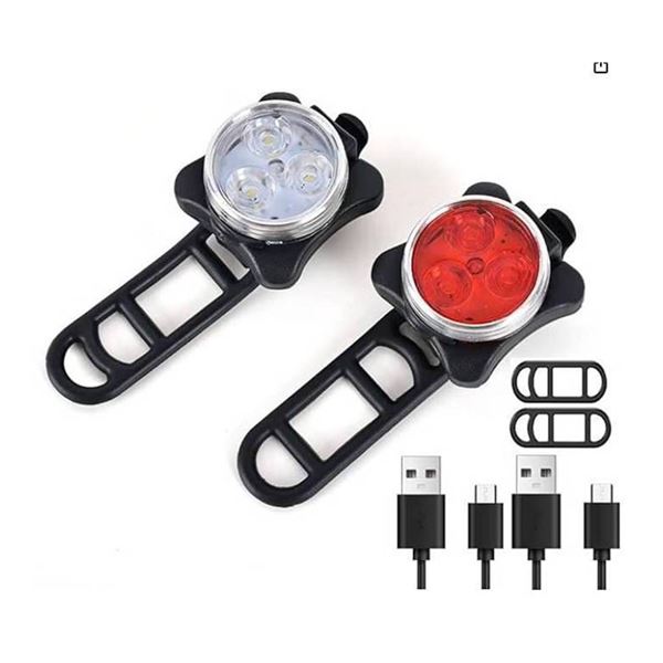 Lot of 2 - Vont Pyro Bike Light Set, USB Rechargeable