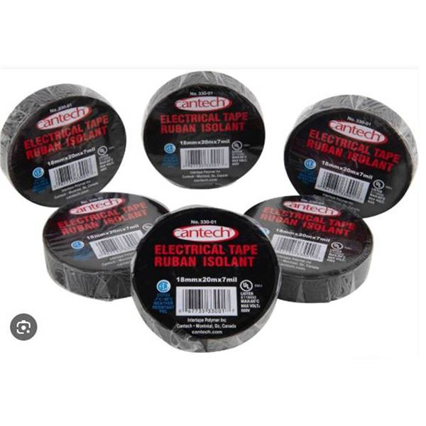 Cantech Electrical Tape Lot of 6 Rolls
