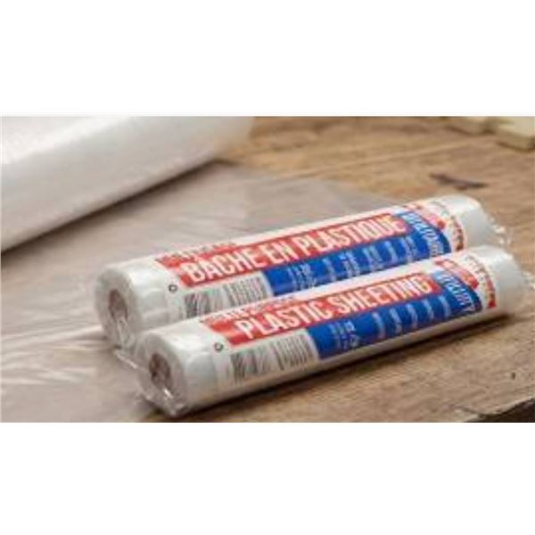Polytarp Plastic Sheeting 10ft x 25ft, 2 Pack