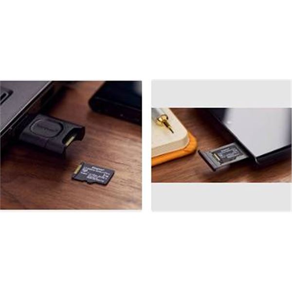 Lot of 2 Kingston 64GB microSDXC Cards with Adapters