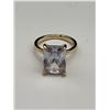Image 2 : Emerald Cut 2.2 Carat Solitaire 14K GP ring