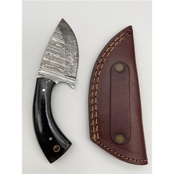 Damascus Steel Fixed Blade Knife with Sheath