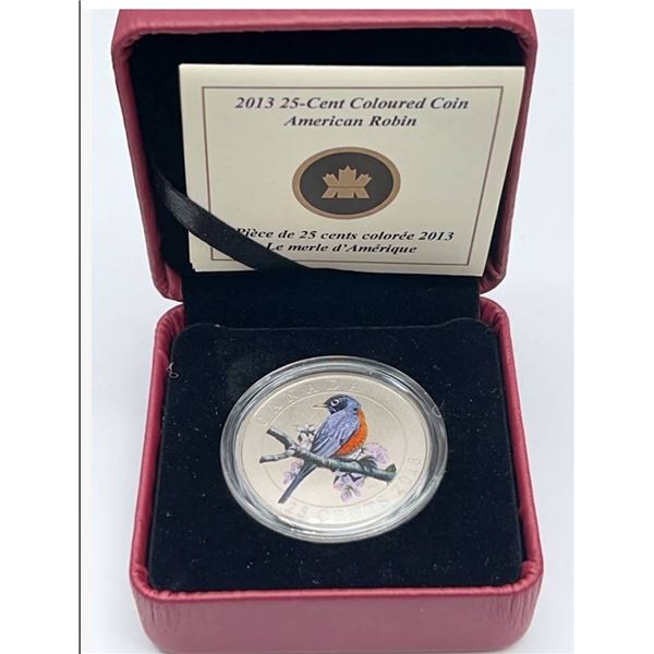 2013 Royal Canada Mint Silver 25-Cent Colored Coin AmericanÂ Rob