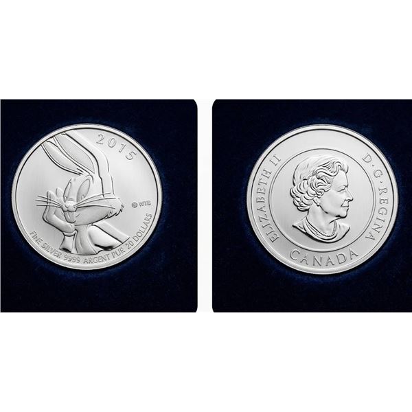 2015 Canada $20 Bugs Bunny .999 Silver Coin