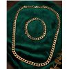 Image 1 : 14K Gold GP Chain Necklace and Bracelet Set