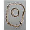 Image 2 : 14K Gold GP Chain Necklace and Bracelet Set