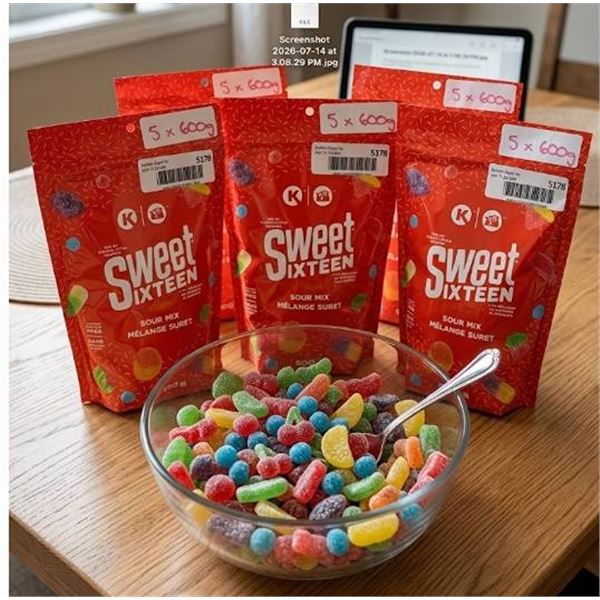 Sweet Sixteen Sour Mix 5 x 600g Bags