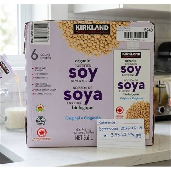 Kirkland Organic Fortified Soy Beverage 6x946