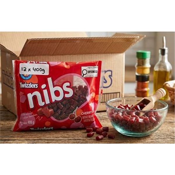 Twizzlers Nibs Cherry 12 x 400g Bags