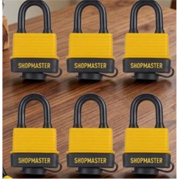 ShopMaster Weather Resistant Padlocks Lot of 6 **Not exact as shown in stock photo**