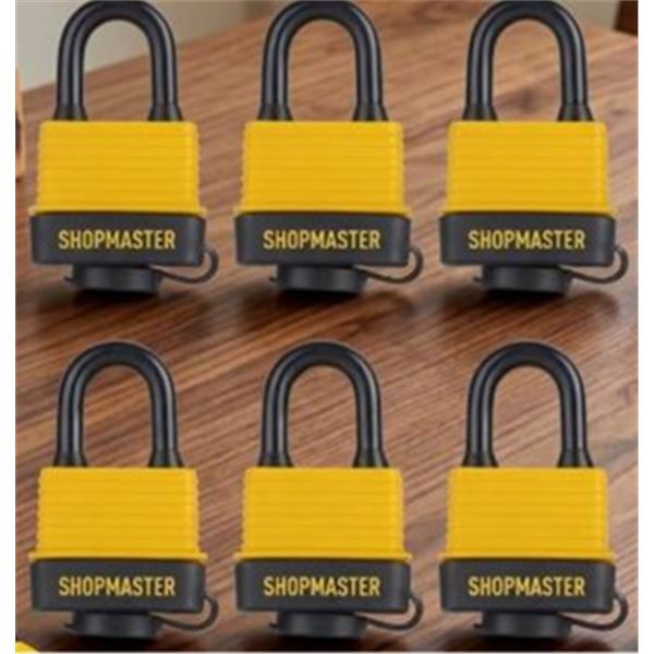 ShopMaster Weather Resistant Padlocks Lot of 6 **Not exact as shown in stock photo**