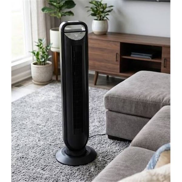 Seville Classics Black Tower Fan