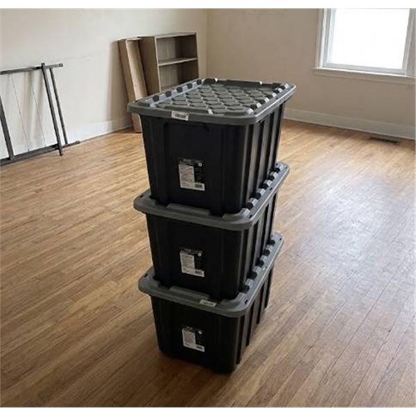Tuff Store Heavy-Duty Storage Boxes, Set of 3