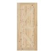 Image 1 : SGA Natural Knotty Pine Barn Door