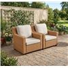 Image 1 : Wicker Rocker Lounge Armchairs 31x34x31 in *Stock photo is for example only, see additional photos**