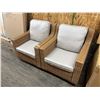 Image 2 : Wicker Rocker Lounge Armchairs 31x34x31 in *Stock photo is for example only, see additional photos**