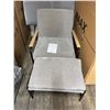 Image 2 : Aiden & Ivy Fabric Accent Chair With Ottoman *Assembled*