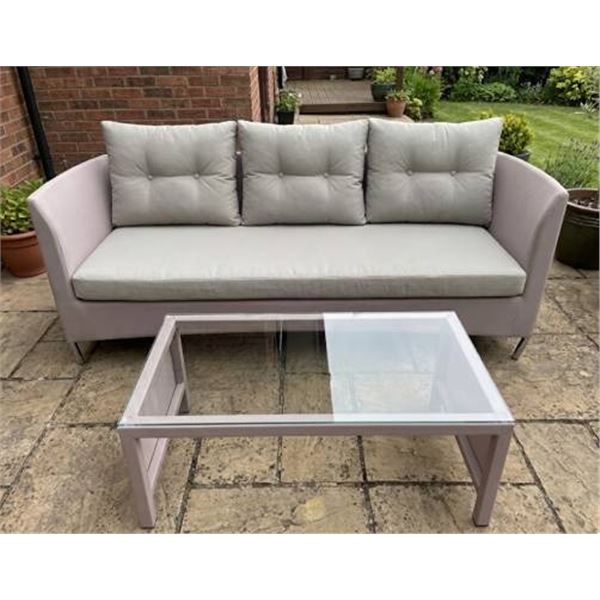 Three-Seat Sofa And Footrest Set