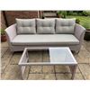 Image 1 : Three-Seat Sofa And Footrest Set