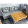 Image 3 : Three-Seat Sofa And Footrest Set