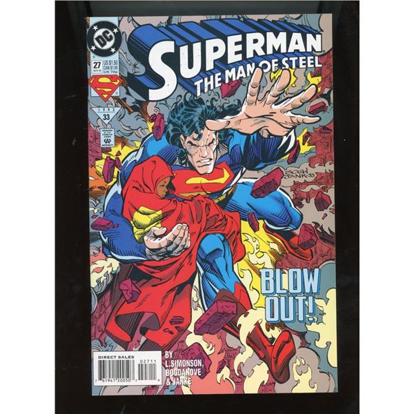 Superman The Man of Steel #27 (Nov 1993) DC Comics - Blow Out!