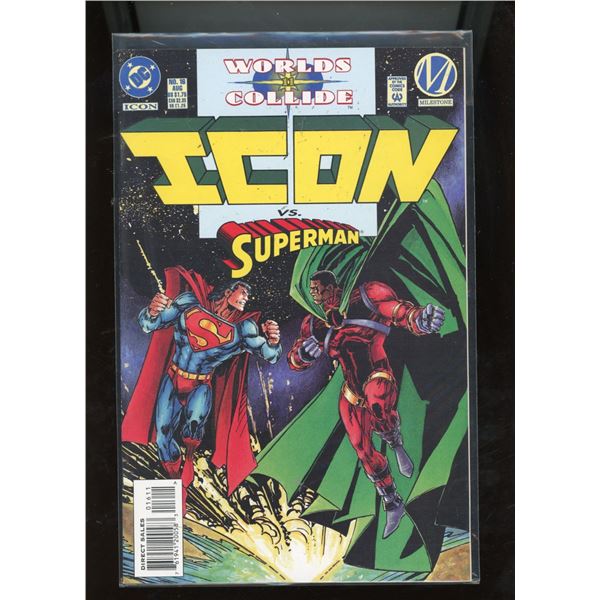 Icon #16 (DC/Milestone 1994) Worlds Collide - Icon vs. Superman